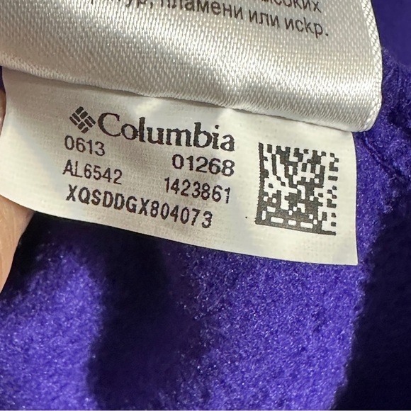 Columbia women's full zip fleece, size L, purple, layer, spring, outdoors - Picture 7 of 11